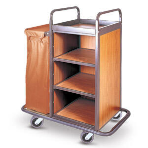 Carro Housekeeping Ferro com 2 Prateleiras e Saco